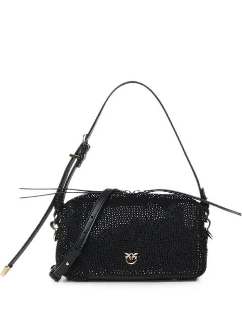 PINKO Love Birds crystal-embellished shoulder bag Black 106967A3O8