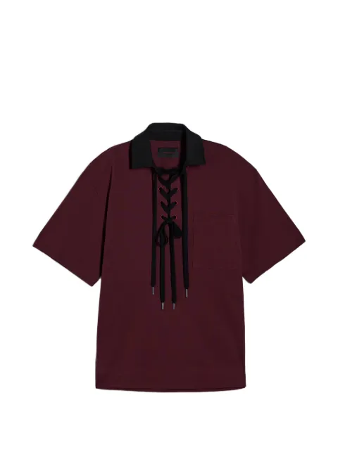 Simone Rocha lace-up rugby polo shirt Red 54720562