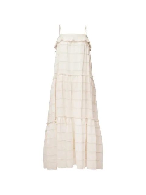 Drykorn Nivela tiered ruffled maxi dress Neutrals 14412760709