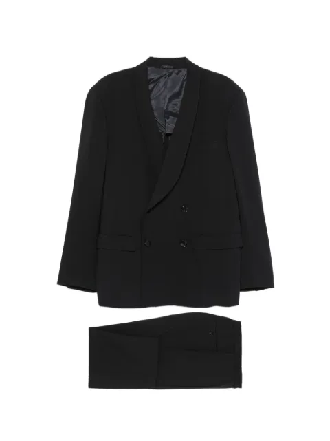 Giorgio Armani double-breasted buttoned suit Blue GM004714TE10043