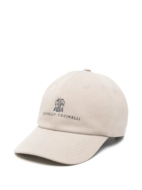 Brunello Cucinelli logo-embroidered baseball cap Neutrals M252D9850CHK41