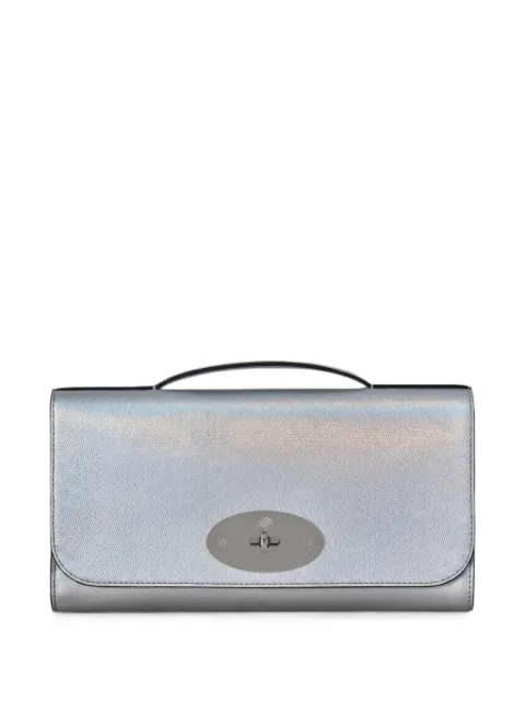 Mulberry Lily metallic clutch bag Silver RL9035774