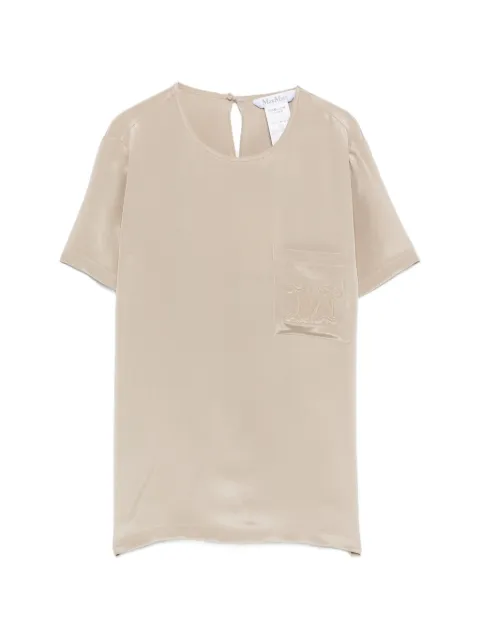 Max Mara monogram-embroidered T-shirt Neutrals 2621116011600