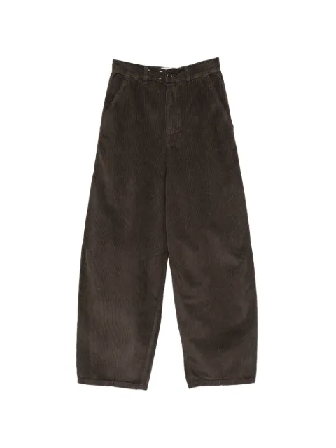 Alysi corduroy barrel-leg trousers Brown 266116A6010