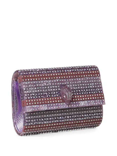 Kurt Geiger London crystal-embellished Eagle-head shoulder bag Purple 8764092979