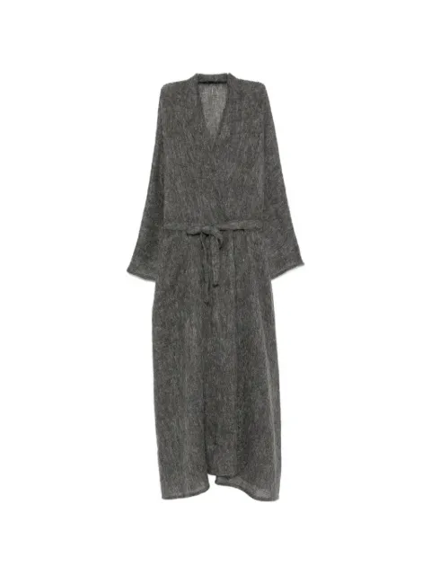 Carine Gilson raglan-sleeve robe Grey MO8160HW26STO