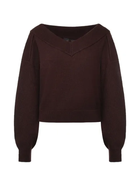 PINKO cropped wool sweater Brown 107874A3P4
