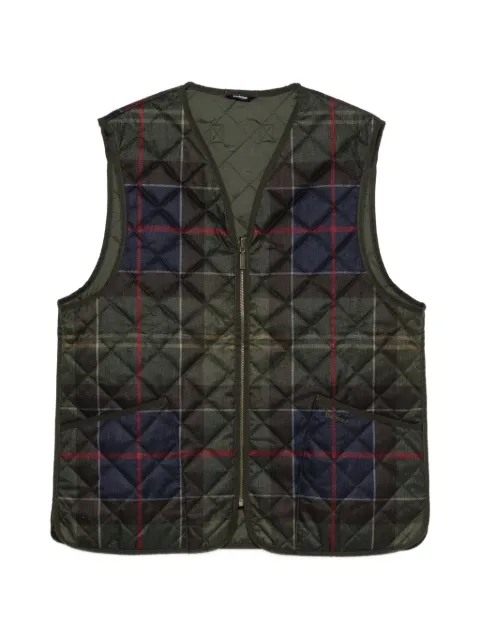 Barbour tartan-pattern waistcoat Green MLI0064TN14