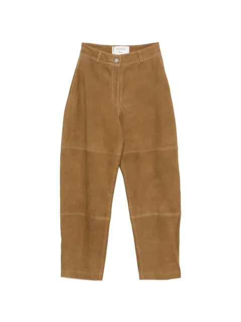 Róhe suede panelled trousers Brown 82030221