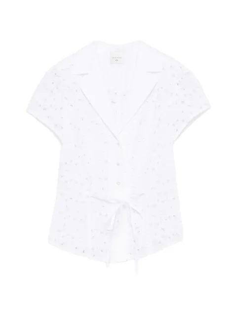 ANDIATA broderie-anglaise tie-waist shirt White 0312682649
