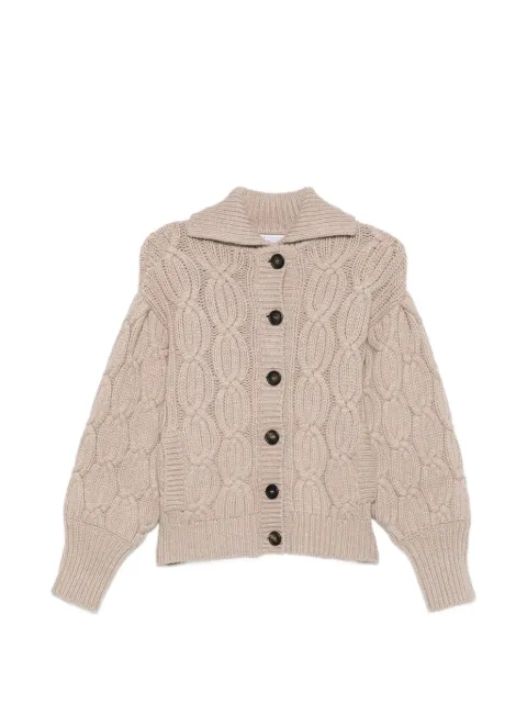 Brunello Cucinelli cable-knit button-up cardigan Neutrals M52366206C991