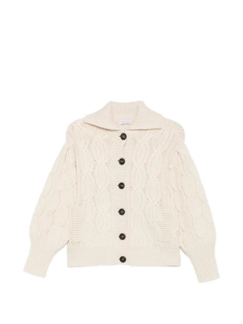 Brunello Cucinelli cable-knit cardigan Neutrals M52366206C9777