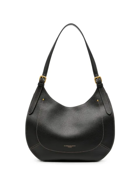 GIANNI CHIARINI Gabry grained leather shoulder bag Black BS12251COMMGRN