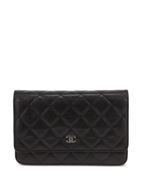 CHANEL Pre-Owned 2016 quilted Wallet on Chain shoulder bag Black 433067