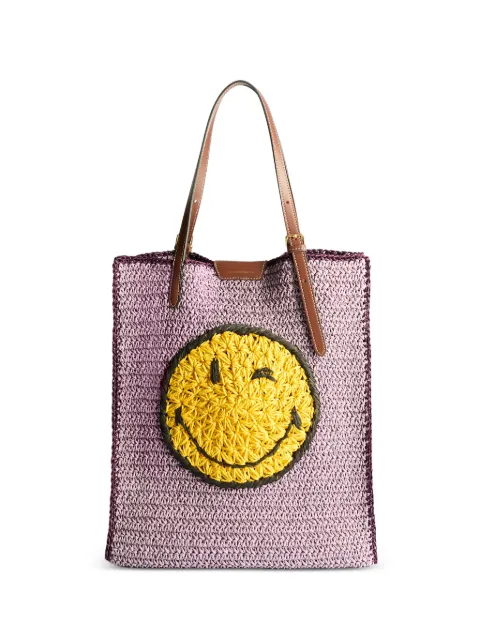 Anya Hindmarch Wink woven tote bag Purple 208482