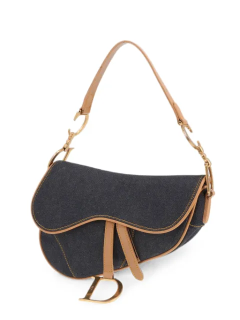 Christian Dior Pre-Owned Saddle denim shoulder bag Blue 432937