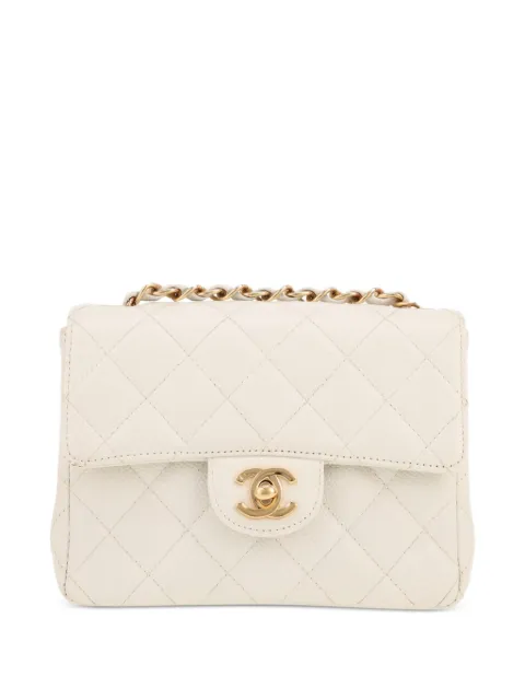CHANEL Pre-Owned 2004 Mini Carré quilted shoulder bag Neutrals 430789