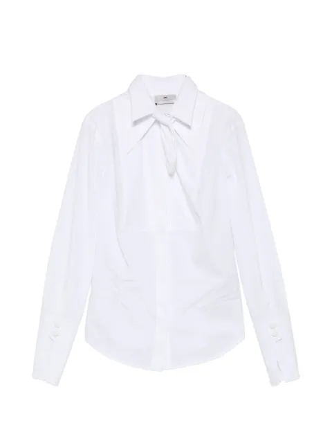 Elisabetta Franchi pussy-bow long-sleeve shirt White CA16266E2