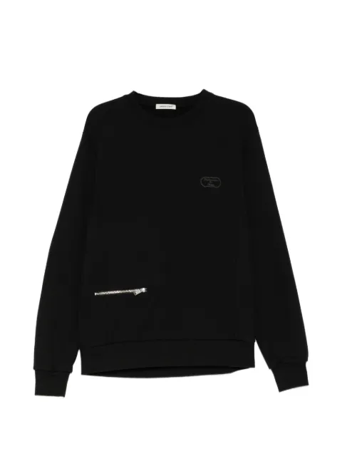 Undercover zip-detail embroidered sweatshirt Black UP2F4808