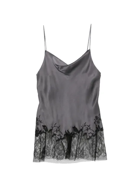 Carine Gilson lace-trim silk camisole Grey HA0417DEW26STOBLK