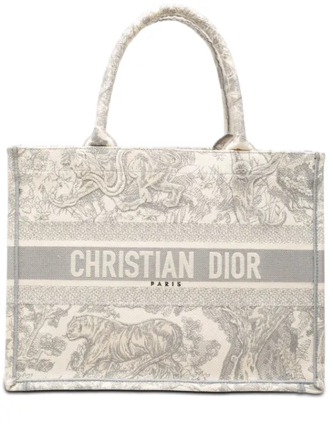 Christian Dior Pre-Owned 2020 Medium Canvas Embroidered Dioriviera Toile De Jouy Book tote bag Grey G5Y001D6PRI7AZXN