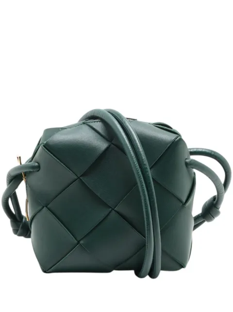 Bottega Veneta Pre-Owned 2019-2026 Mini Lambskin Intreccio Loop Camera Bag crossbody bag Green 4BJ85D0L6QFE7YMQ