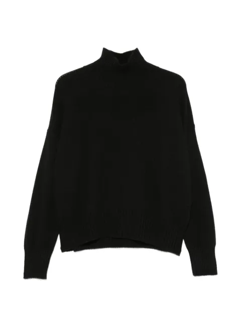 Aragona roll-neck ribbed-trim sweater Black D3436TF