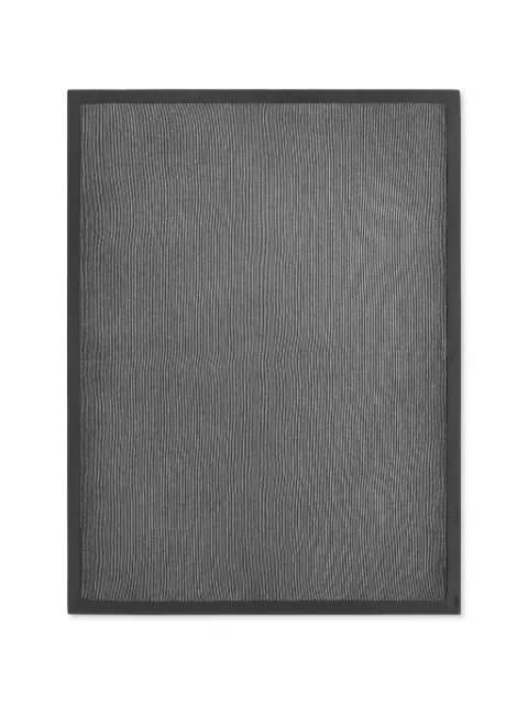 Brunello Cucinelli cashmere English rib knit throw with contrast borders Grey ML2270004CD513