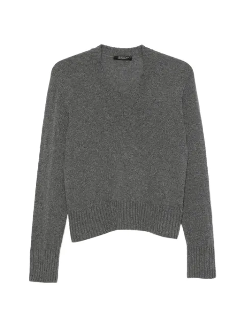 Aragona V-neck ribbed-trim sweater Grey D3425TF