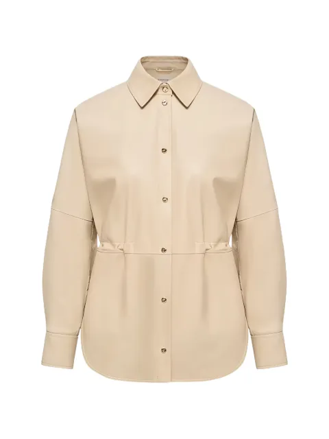 Moncler leather long-sleeve shirt Neutrals 0932F00012N0283