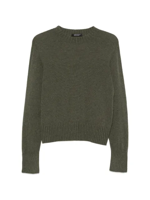 Aragona long-sleeve ribbed-trim sweater Green D3424TF