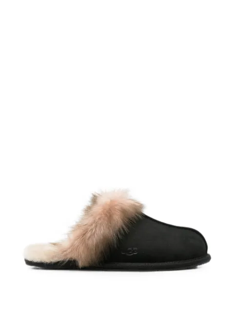 UGG shearling-trim slip-on slippers Black 1183330