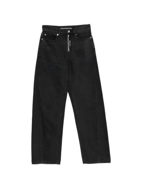 Alexander Wang logo-embellishment buttoned jeans Black 4DC4264405