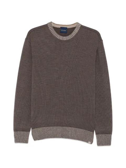 Paul & Shark ribbed-trim virgin-wool sweater Brown 15311010