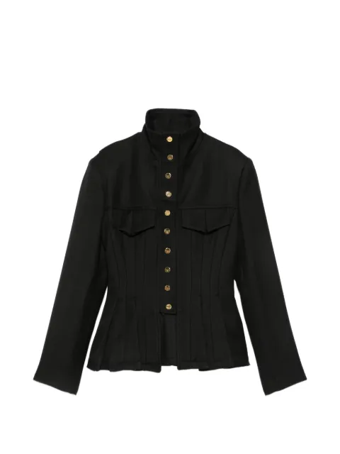 Elisabetta Franchi peplum button-up jacket Black GB00166E2
