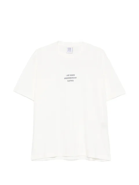 VETEMENTS slogan-print T-shirt White MH27TR173W