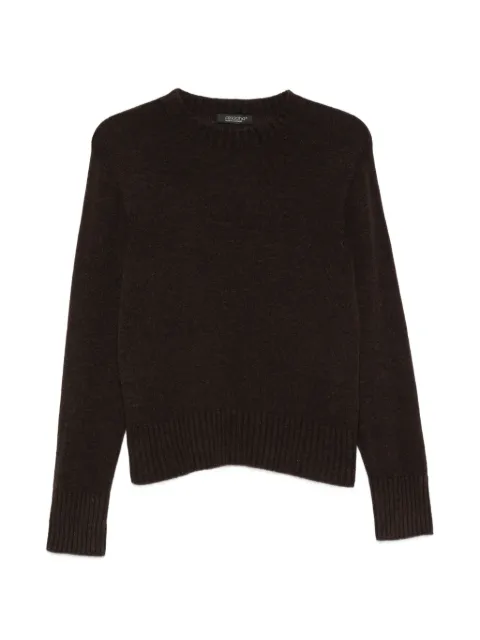 Aragona ribbed-trim sweater Brown D3424TF