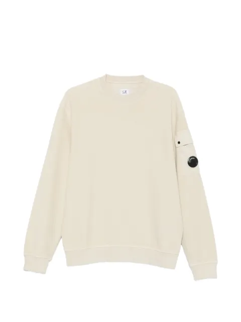 C.P. Company Lens-detail sleeve-pocket sweatshirt Neutrals 21CMSS192A006614G