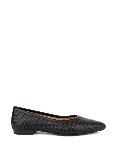 SERGIO MORETTI FIRENZE woven almond-toe ballet flats Black 65706021314