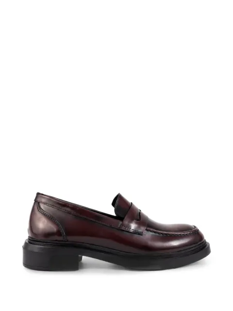 SERGIO MORETTI FIRENZE polished leather loafers Brown 65706723059