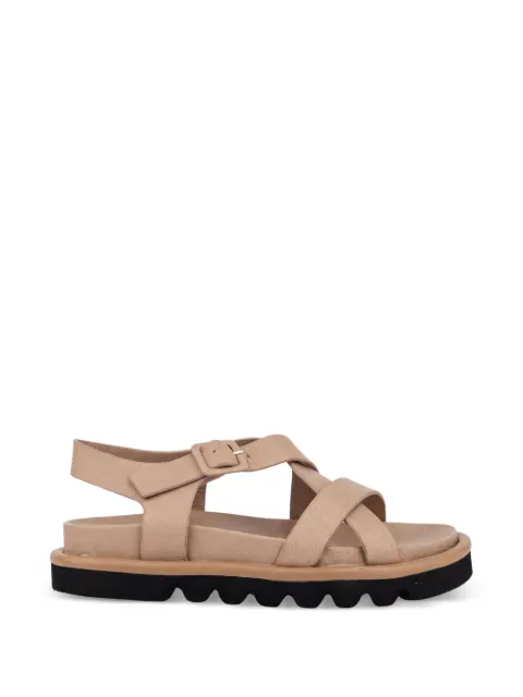 SERGIO MORETTI FIRENZE crossover-strap buckle-fastening sandals Neutrals 6570482172