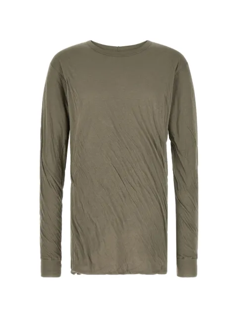 Rick Owens Jumbo double LS T in drk pearl unstable cotton Green RU02F4258UCDB