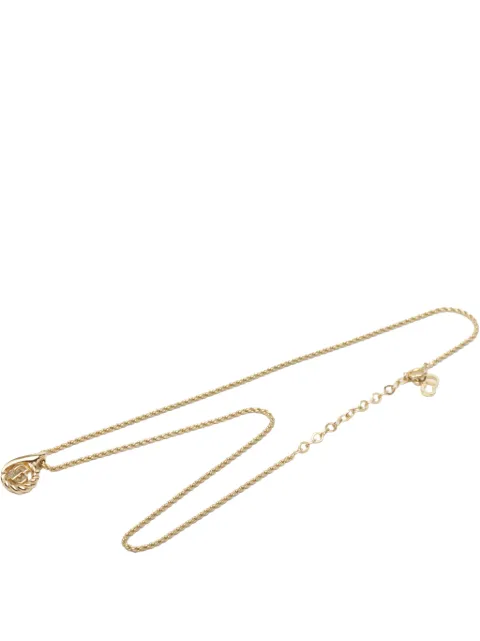 Christian Dior Pre-Owned 20th Century Gold Plated CD Logo Water Drop Shape Pendant Necklace costume necklace Gold 93W8KJ7B7M51H3F0