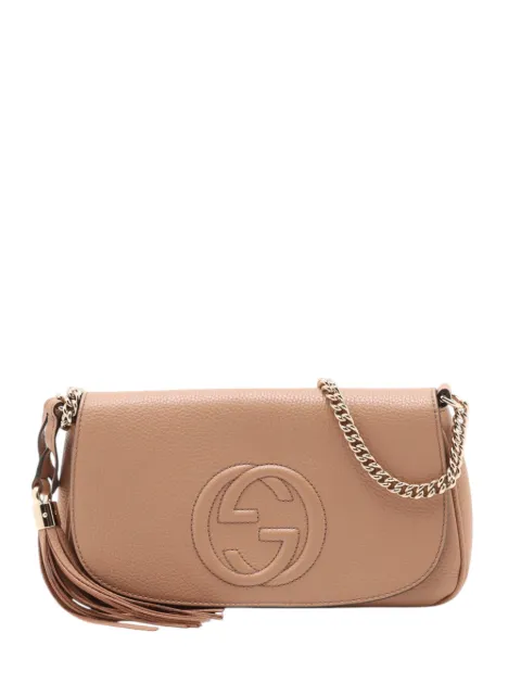 Gucci Pre-Owned 2016-2026 Medium Calfskin Soho Chain Flap crossbody bag Brown 3DWDCZ3VUW0SNLFA