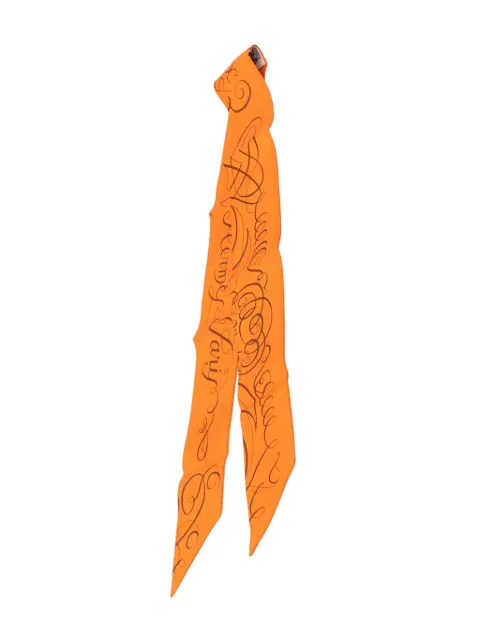Hermès Pre-Owned 1998-2002 Exercices pour Former la Main Silk Twilly Scarf scarves Orange 2KSCTV0EP56SOLYX