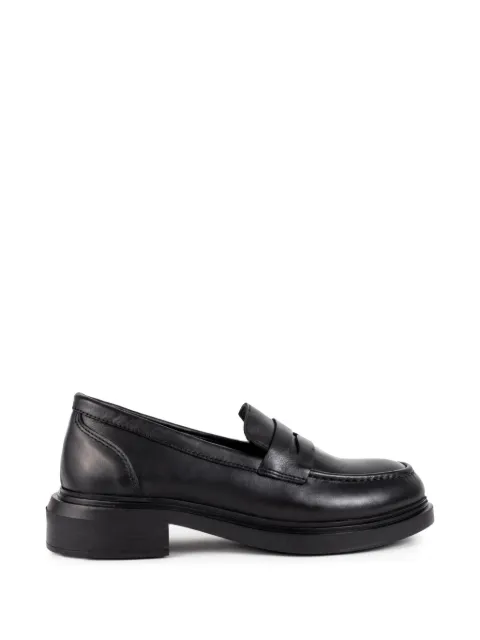 SERGIO MORETTI FIRENZE leather penny loafers Black 65706723059