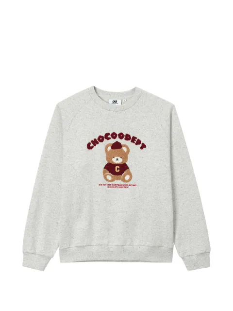 CHOCOOLATE bear-patch long-sleeve sweatshirt Grey B1XSWW02144X
