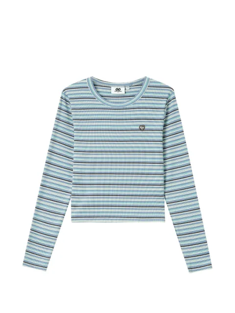 CHOCOOLATE striped ribbed-knit long-sleeve T-shirt Blue B1XLTW02183Y