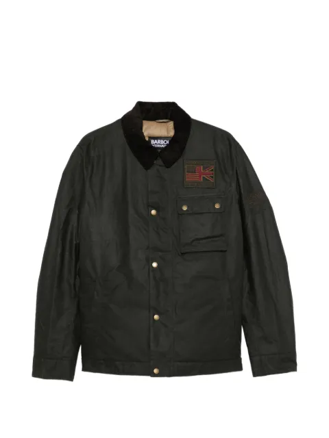 Barbour International Steve McQueen logo-patch padded jacket Green MWX1853SG91