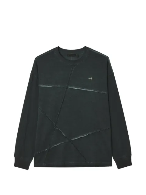 FIVE CM exposed-seam logo-plaque long-sleeved T-shirt Black 5CXLTM00548X